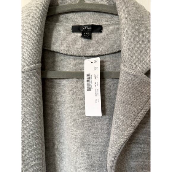 New J Crew Open Front Sophie Sweater Blazer Gray XXS - Picture 2 of 3